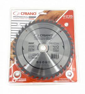 Disc Premium TCT - panza de fierastrau circular pentru taiat lemn, 235x30/25,4/20 cu 40 dinti din carbura de tungsten (vidia) - DXDY.PW235-40 - Img 5