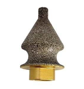 Freza diamantata conica pt. decupaje, largiri, gauri si frezare rotunda muchii in placi ceramice, piatra, 9-38(mm), r=7,5mm, M14 - DXDY.FCON.9-38BNR7