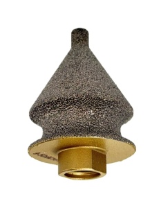 Freza diamantata conica pt. decupaje, largiri, gauri si frezare rotunda muchii in placi ceramice, piatra, 9-50(mm), r=7,5mm, M14- DXDY.FCON.9-50BNR7