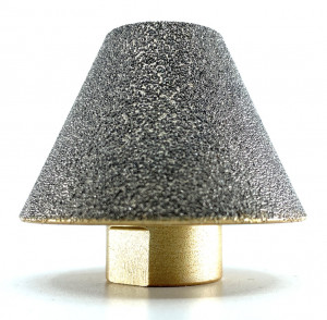 Freza diamantata conica pt. rectificari in placi ceramice, piatra 20-48mm - DXDY.FCON.20-48 - Img 1