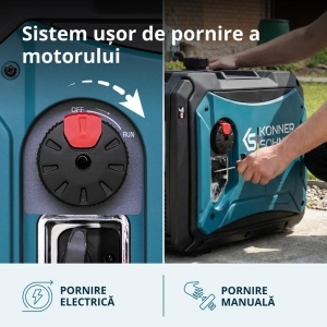 Generator de curent 4.4 kW inverter - benzina - insonorizat - Konner & Sohnen - KS-4000iE-S-ATSR - Img 3
