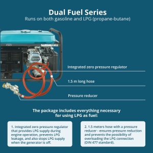 Generator de curent 5.5 kW HIBRID (GPL + Benzina) - Konner & Sohnen - KS-7000E-G - Img 10