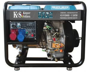Generator de curent 7.5 kW diesel - Heavy Duty - Konner & Sohnen - KS-9100DE-1/3-HD-ATSR - Img 1