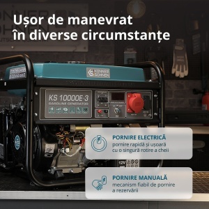 Generator de curent 8 kW benzina PRO - Konner & Sohnen - KS-10000E-3 - Img 11
