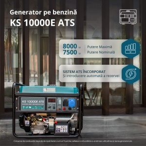 Generator de curent 8 kW benzina PRO - Konner & Sohnen - KS-10000E-ATS - Img 8