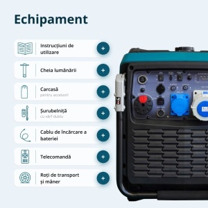 Generator de curent 9.5 kW inverter - benzina - insonorizat - Konner & Sohnen - KS-9500iE-S-ATSR - Img 12