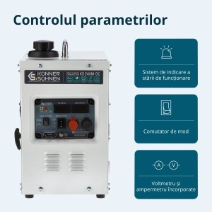 Generator de curent continuu DC 24-27.5V, 1.6 kW, max. 60A - benzina - Konner & Sohnen - KS-24VM-DC - Img 4