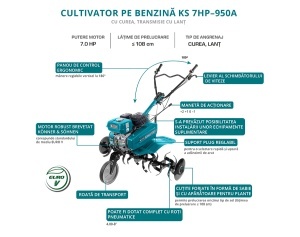 Motosapa 7CP, 108cm - Konner & Sohnen - KS-7HP-950A - Img 10