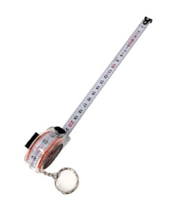 Ruleta Compacta banda metalica cu dublu marcaj, corp transparent cu inel tip breloc, 2m x 13mm - CNO-RUL2X13-KEY - Img 4