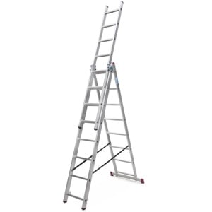 Scara multifunctionala din aluminiu Corda, 3x8 trepte - Img 1