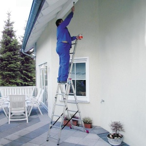 Scara multifunctionala din aluminiu Corda cu functie de egalizare, 3x8 trepte - Img 3