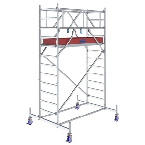 Schela mobila Stabilo S10 0,75 x 2m, aluminiu, inaltime lucru 4,4m - Img 1