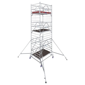 Schela mobila Stabilo S50 1,5 x 2m, aluminiu, inaltime lucru 7.4m, inaltime max. platforma 5.4m - Img 2