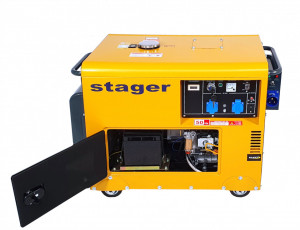 Stager DG 5500S+ATS Generator insonorizat diesel monofazat 4.2kW, 3000rpm, incl. automatizare - Img 2