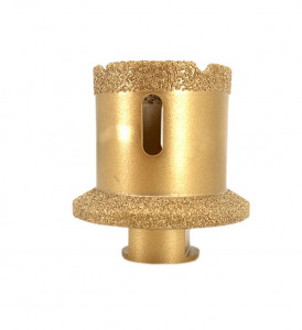 Carota Diamantata pentru ventil scurgeri in gresie portelanata, piatra, compozit, - diam. 45mm, 60mm 60-90° - Premium - DXDY.GOLDDrill.45-6090deg - Img 4