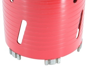 Carota diamantata Super PREMIUM ø127mm x 180mm x M16 pentru gaurire Beton armat, Zidarie, Granit - DXQZ.REDCORE.127 - Img 9
