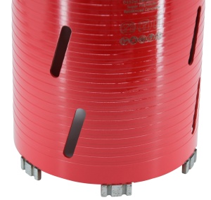 Carota diamantata Super PREMIUM ø152mm x 180mm x M16 pentru gaurire Beton armat, Zidarie, Granit - DXQZ.REDCORE.152 - Img 4