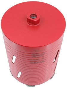 Carota diamantata Super PREMIUM ø152mm x 180mm x M16 pentru gaurire Beton armat, Zidarie, Granit - DXQZ.REDCORE.152 - Img 7