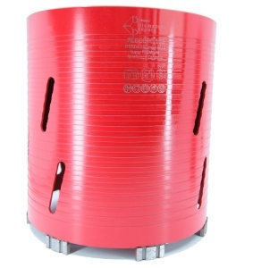 Carota diamantata Super PREMIUM ø182mm x 180mm x M16 pentru gaurire Beton armat, Zidarie, Granit - DXQZ.REDCORE.182