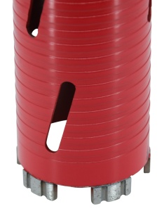 Carota diamantata Super PREMIUM ø76mm x 180mm x M16 pentru gaurire Beton armat, Zidarie, Granit - DXQZ.REDCORE.76 - Img 4