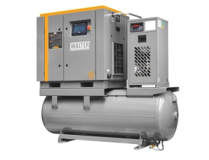 Compresor de aer profesional cu surub - 5.5 kW, 850 L/min, 8 bari - Rezervor 500 Litri - WLT-5.5/500-P-COMBO-8bar