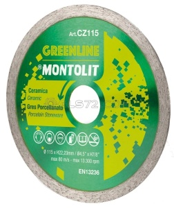 Disc Montolit CZ125 CERMONT diamantat pentru ceramica Ø 125 mm - Img 2