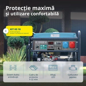 Generator de curent 8 kW benzina PRO - Konner & Sohnen - KS-10000E-1/3 - Img 12