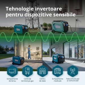 Generator de curent 9.5 kW inverter - benzina - insonorizat - Konner & Sohnen - KS-9500iE-S-ATSR - Img 9