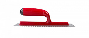 Gletiera dintata cu maner plastic 28cm, 4.5x4.5mm - RUBI-25902 - Img 2