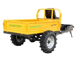 ProGARDEN Alpine RM500T Remorca cu tractiune G2, 500kg, 1 osie, prindere bolt pentru motocultor, roti profil agricol 6.00-12, 4 prezoane - Img 3