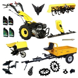 ProGARDEN Pachet Campo U16E Motocultor 14CP + RM500C Remorca 500Kg + BC120M Bara cosire + 3xPlug + FT90 Freza tractata + 2xRoti metalice RM47 + 2xCuple + 4L Ulei