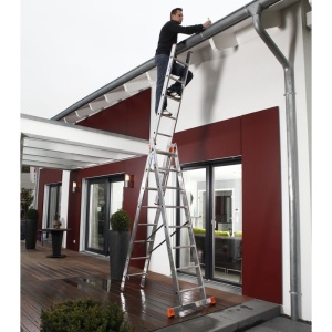 Scara multifunctionala cu functie de egalizare din aluminiu Monto Tribilo, 3x10 trepte - Img 3
