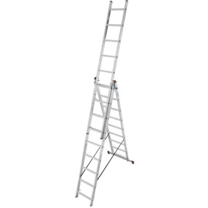 Scara multifunctionala din aluminiu Corda cu functie de egalizare, 3x10 trepte - Img 2