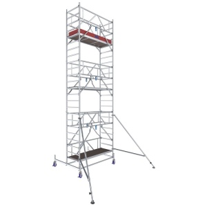 Schela mobila Stabilo S10 0,75 x 2m, aluminiu, inaltime lucru 7,4m - Img 1