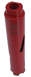 Carota diamantata Super PREMIUM ø38mm x 180mm x M16 pentru gaurire Beton armat, Zidarie, Granit - DXQZ.REDCORE.38 - Img 3