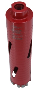 Carota diamantata Super PREMIUM ø48mm x 180mm x M16 pentru gaurire Beton armat, Zidarie, Granit - DXQZ.REDCORE.48 - Img 3