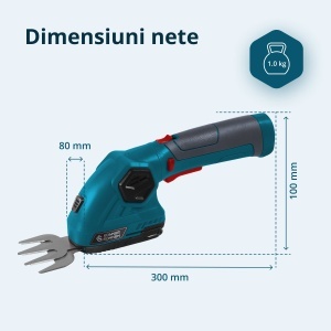 Foarfecă cu acumulator pentru tuns iarbă și gard viu KS SHT-8V - Img 9