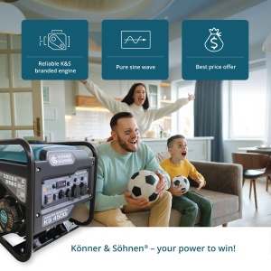 Generator de curent 4.5 kW inverter - benzina - Konner & Sohnen - KS-4500i - Img 6
