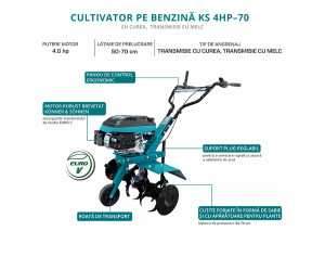 Motocultor pe benzină KS 4HP-70 - Img 5