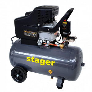 Stager HM2050B compresor aer, 50L, 8bar, 200L/min, monofazat, angrenare directa - Img 6