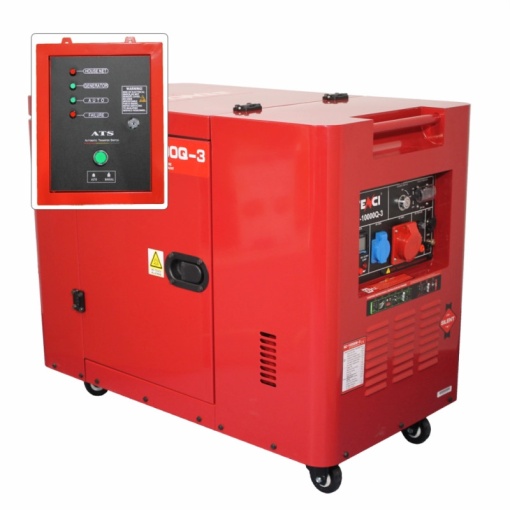Generator trifazat insonorizat SENCI SC10000Q-3 ATS putere maxima 8 kW 400V motor Diesel ATS inclus