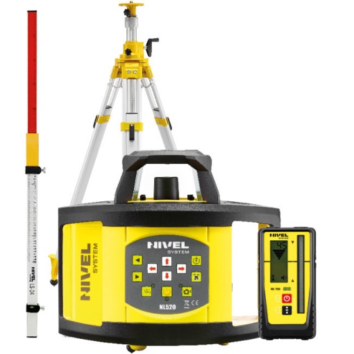 Nivela laser rotativa Nivel System NL520 Digital stadie LS24 trepied SJJ32