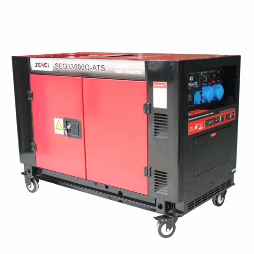 Generator monofazat insonorizat SENCI SCD13000Q-ATS putere maxima 11kW 230V AVR motor Diesel ATS inclus