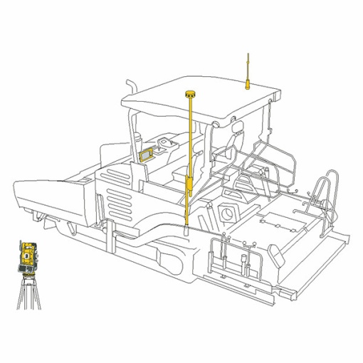 Sistem automat controlat cu stație robotică pentru Finisor de Asfalt Topcon 3D LPS