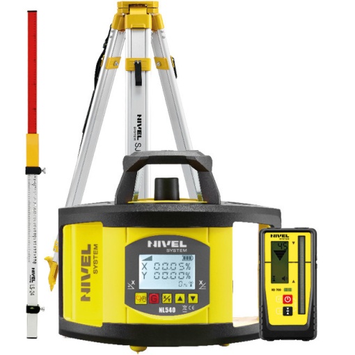 Nivela laser rotativa Nivel System NL540 Digital stadie LS24 trepied SJJ1
