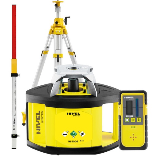 Nivelă laser rotativa verde Nivel System NL500G cu trepied SJJ32 stadie LS35