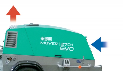 Pompa diesel pentru sapa, fara furtunuri, fara paleta de incarcare , remorcabila, Imer Mover 270 DR EVO WT T5 Motor Yanmar 35 kW Stage V