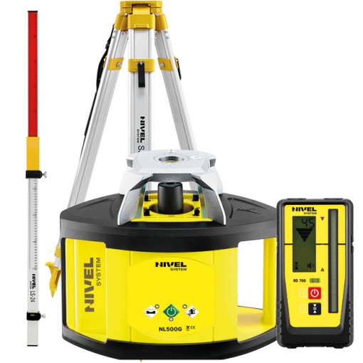 Nivelă laser rotativa verde Nivel System NL500G Digital trepied SJJ1 stadie LS24