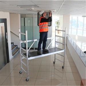 Bisonte ProTUBE F90 Schela mobila profesionala din aluminiu H lucru 2,7m - Img 2
