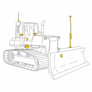Sistem ghidare automat pentru Buldozer Topcon 3D GPS